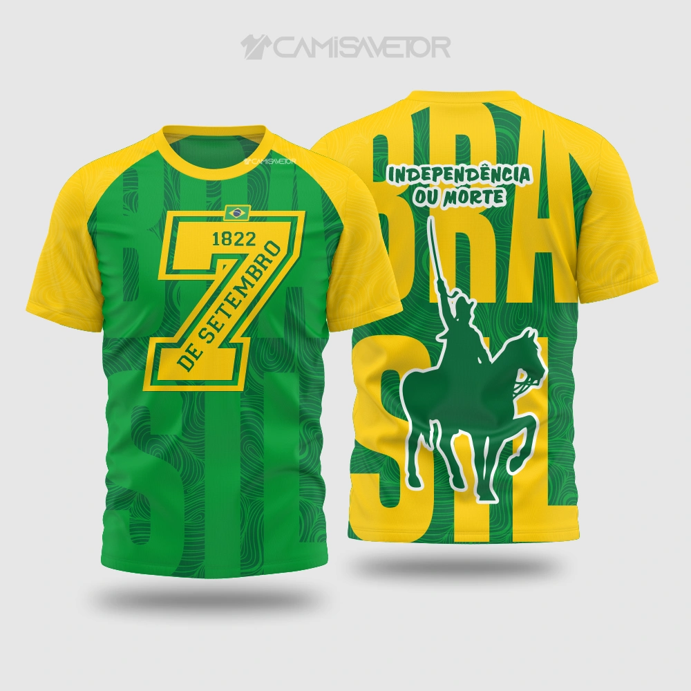 VETOR PREMIUM 7 DE SETEMBRO | ARTE EDITÁVEL PARA CAMISETA E ESTAMPA PATRIÓTICA