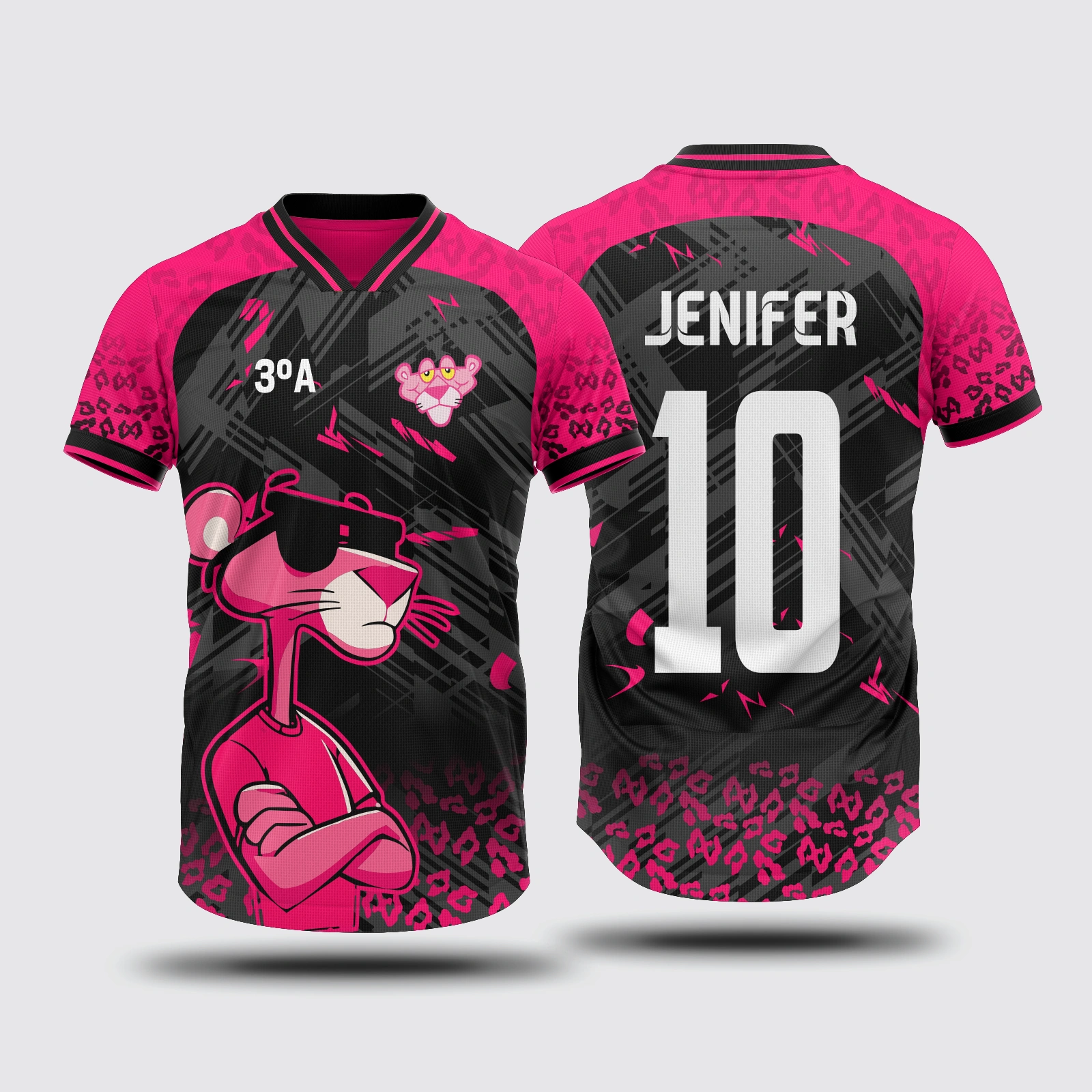 VETOR PANTERA COR DE ROSA PREMIUM PARA CAMISA | ARTE ESTAMPA INTERCLASSE EDITÁVEL