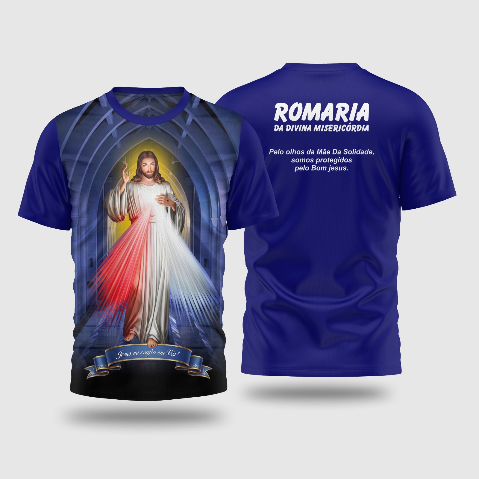 VETOR DIVINA MISERICÓRDIA PREMIUM PARA CAMISA | ESTAMPA CATÓLICA EDITÁVEL