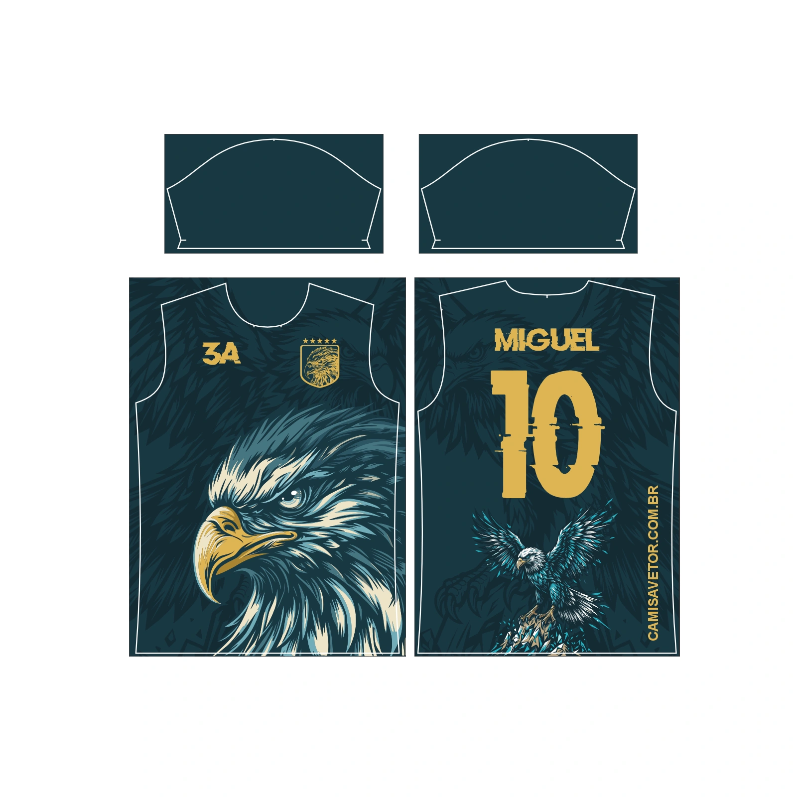 Vetor Estampa Vetor Camisa Interclasse Águia | Arte Editável Coreldraw - Mockup Editável em CDR, PDF, SVG e PNG