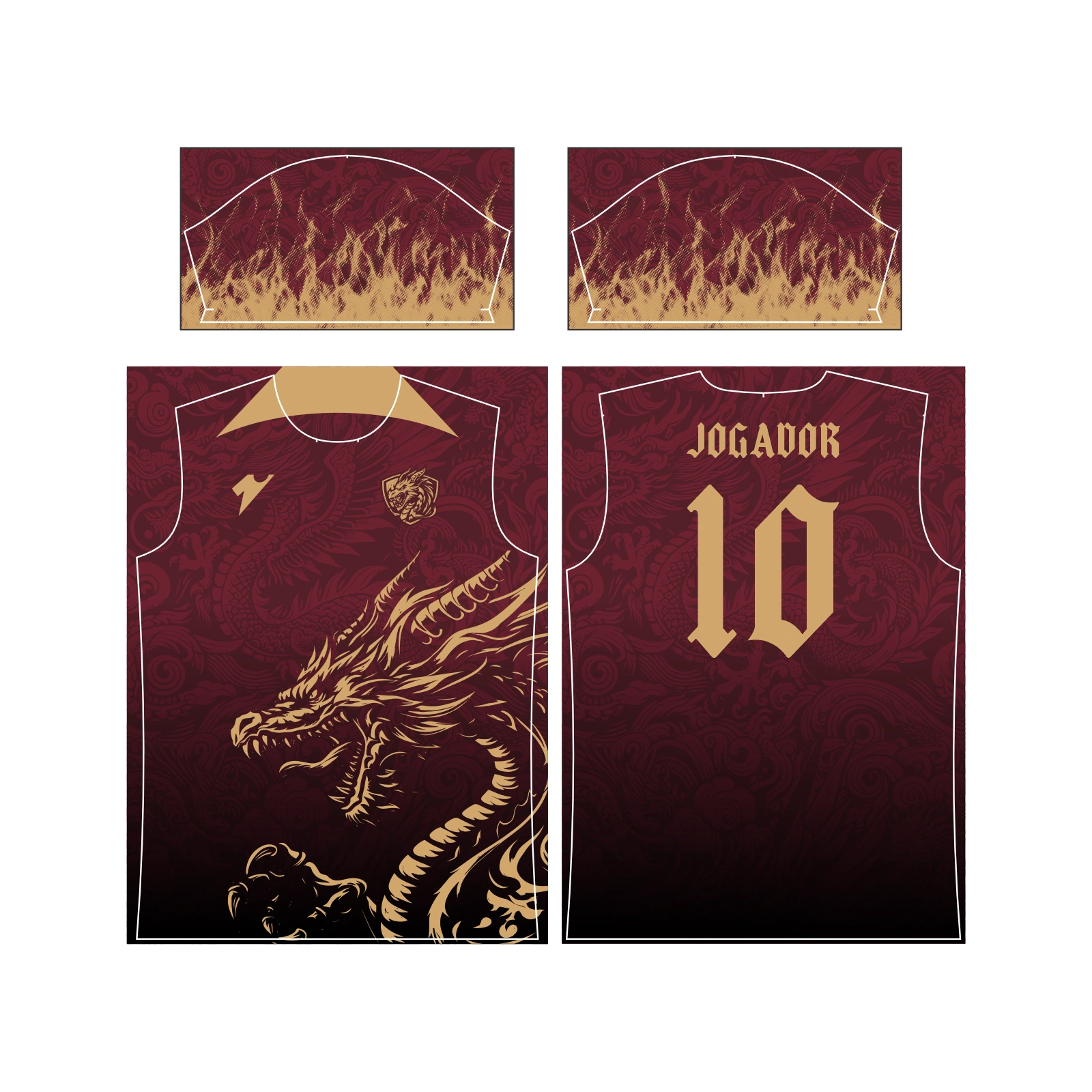 Vetor Estampa Vetor Camisa Interclasse Dragão 6 | Arte Editável Coreldraw - Mockup Editável em CDR, PDF, SVG e PNG