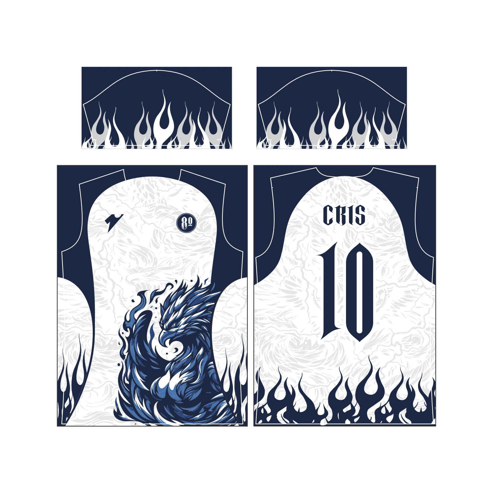 Vetor Estampa Vetor Camisa Interclasse Fênix 2 | Arte Editável Coreldraw - Mockup Editável em CDR, PDF, SVG e PNG