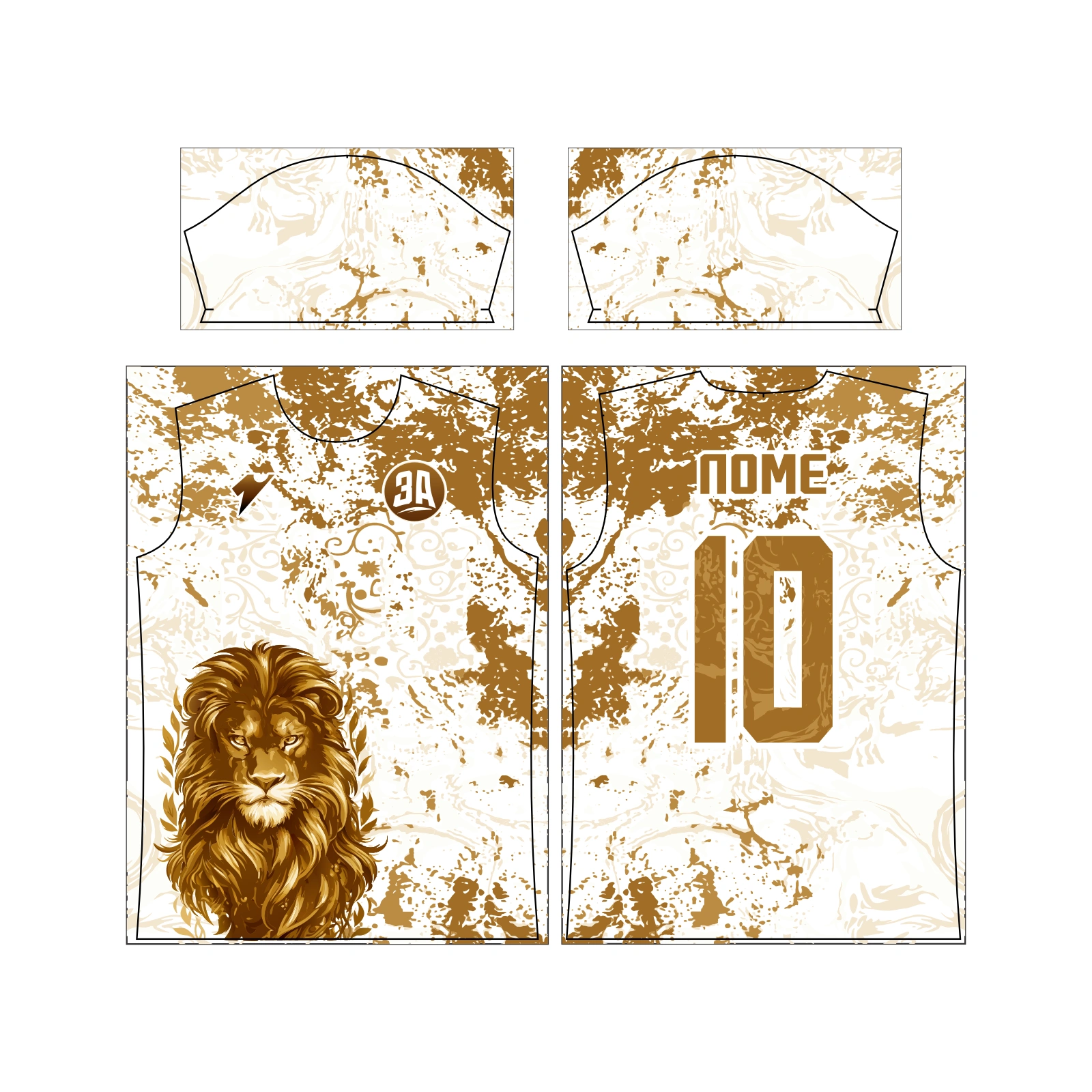 Vetor Estampa Vetor Camisa Interclasse Leão 3 | Arte Editável Coreldraw - Mockup Editável em CDR, PDF, SVG e PNG