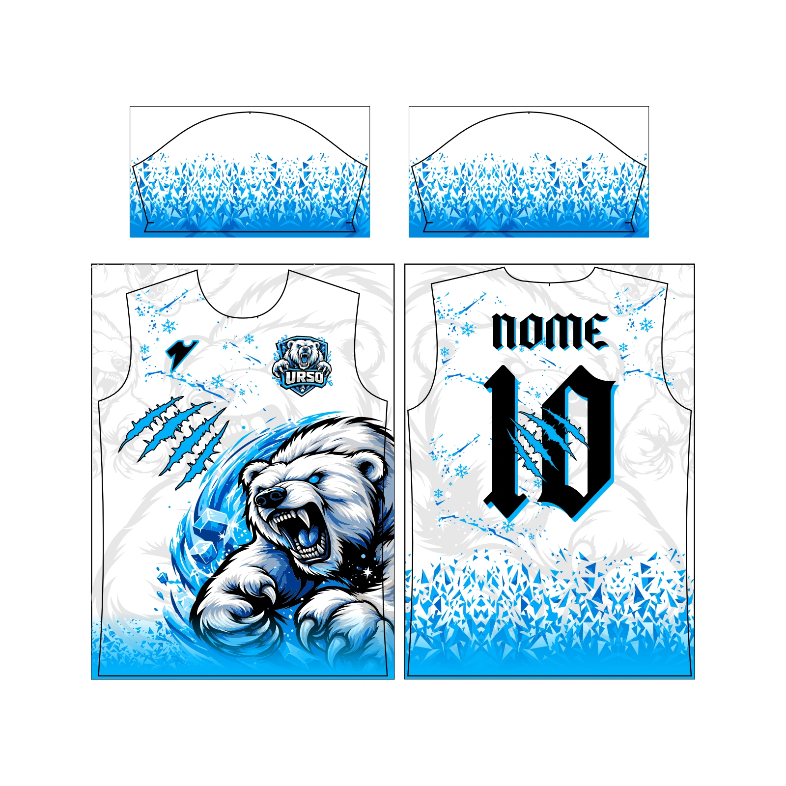 Vetor Estampa Vetor Camisa Interclasse Urso 2 | Arte Editável Coreldraw - Mockup Editável em CDR, PDF, SVG e PNG