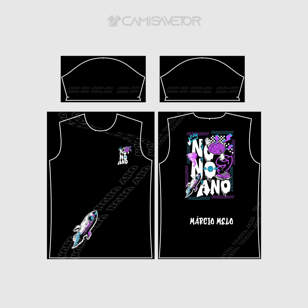 VETOR PREMIUM CAMISA 9º ANO FOGUETE EXCLUSIVO | ARTE EDITÁVEL FORMATURA — imagem 4