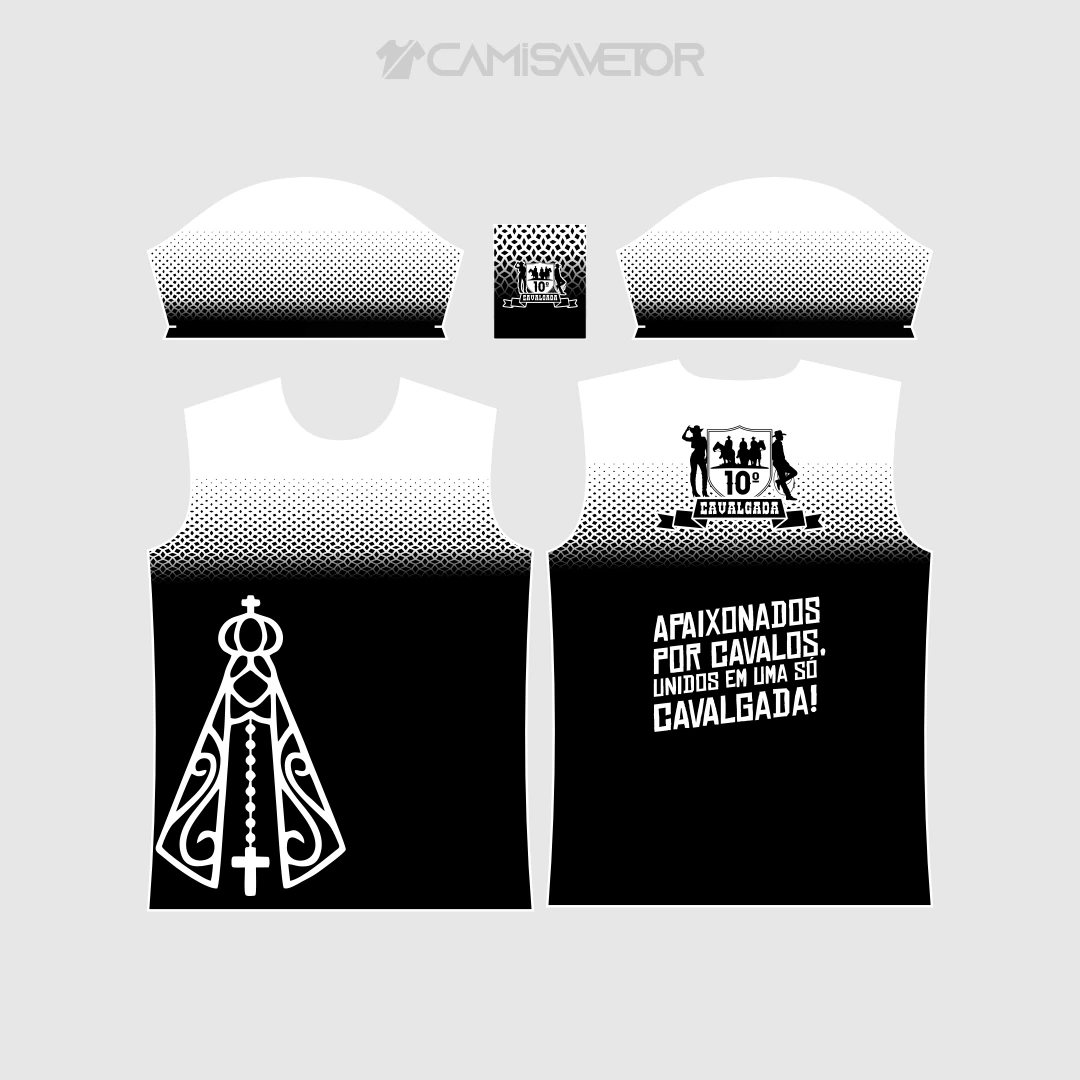 VETOR PREMIUM EDITÁVEL: ARTE PARA CAMISA DA 10ª CAVALGADA — imagem 4