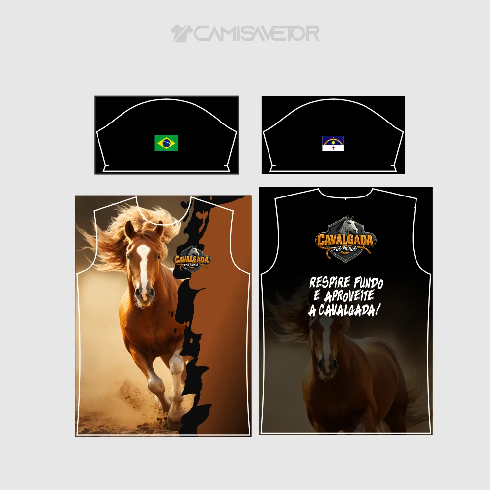 ARTE VETORIZADA PREMIUM CAVALGADA DOS PRIMOS | ESTAMPA EDITÁVEL PARA CAMISAS — imagem 4