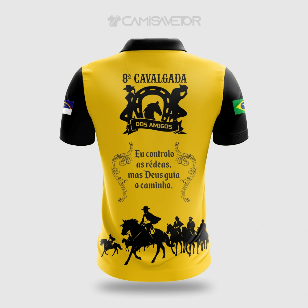 ARTE VETORIAL PREMIUM: ESTAMPA CAMISA 8ª CAVALGADA DOS AMIGOS | VETOR EDITÁVEL EXCLUSIVO — imagem 3