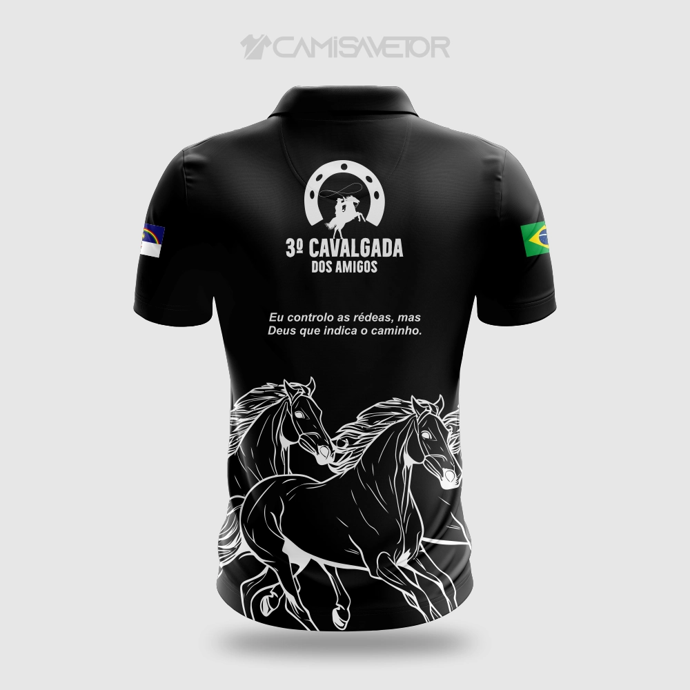 VETOR PREMIUM EDITÁVEL: 3ª CAVALGADA DOS AMIGOS - ESTAMPA PARA CAMISETAS — imagem 3