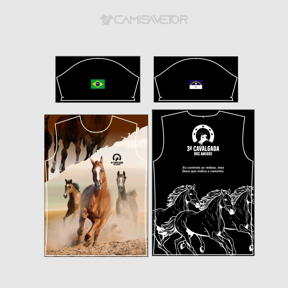 VETOR PREMIUM EDITÁVEL: 3ª CAVALGADA DOS AMIGOS - ESTAMPA PARA CAMISETAS — imagem 4