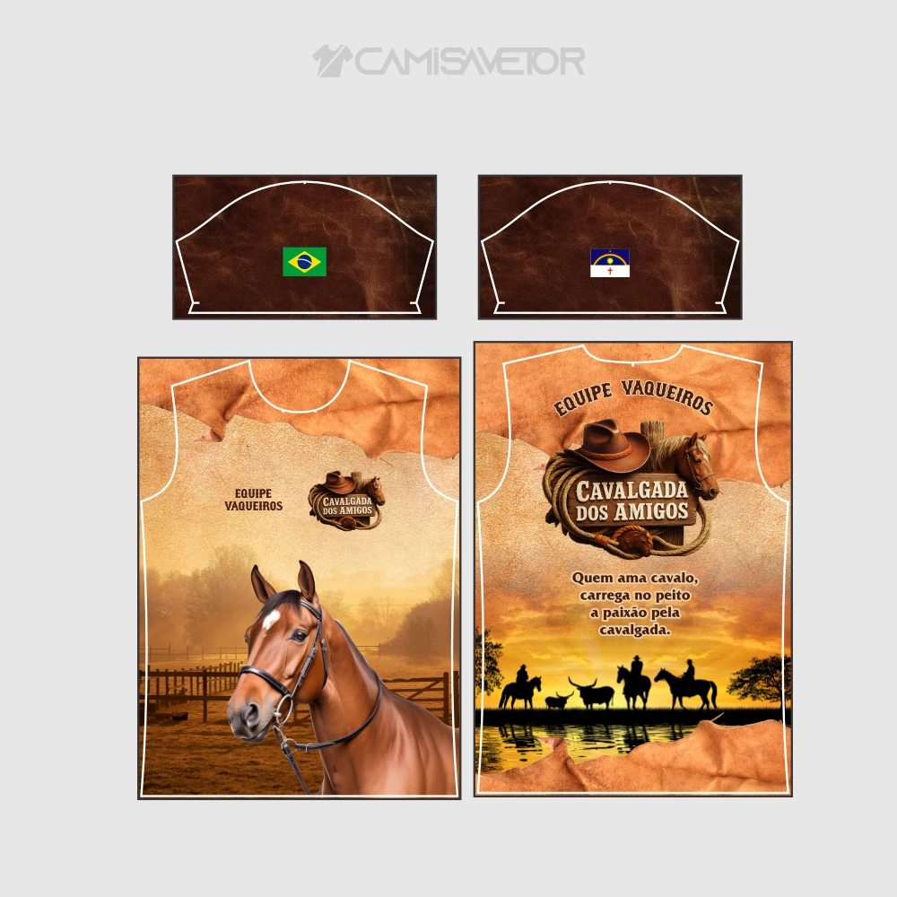 VETOR PREMIUM 6ª CAVALGADA DOS AMIGOS - DESIGN EDITÁVEL PARA ESTAMPARIA — imagem 4