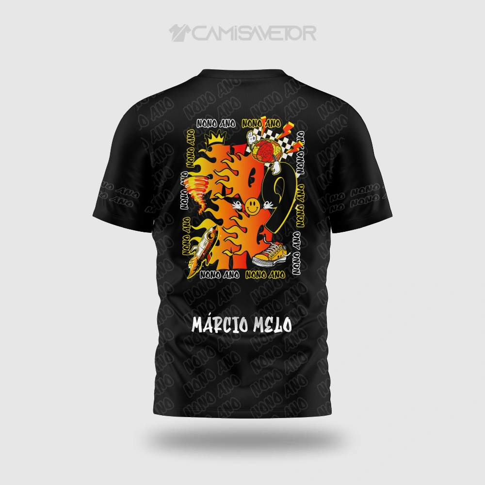 VETOR PREMIUM NONO ANO FIRE: ESTAMPA EXCLUSIVA E EDITÁVEL PARA CAMISETAS — imagem 3