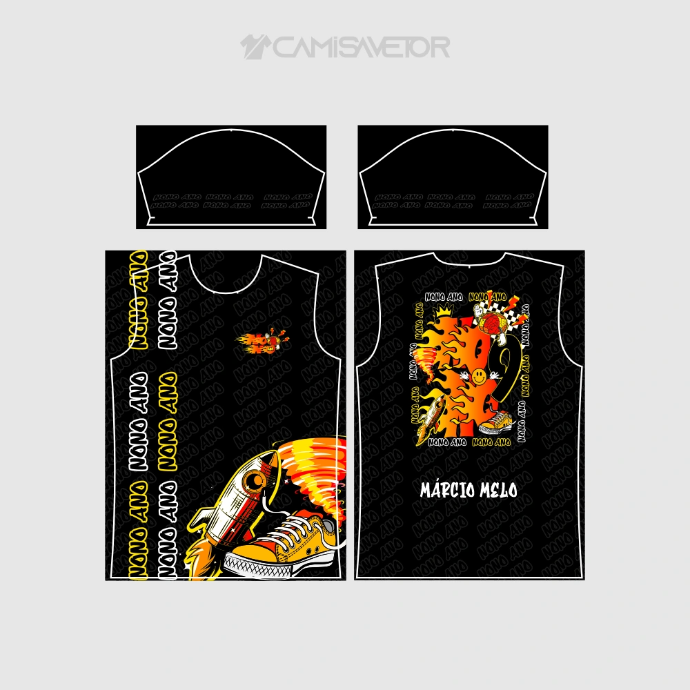 VETOR PREMIUM NONO ANO FIRE: ESTAMPA EXCLUSIVA E EDITÁVEL PARA CAMISETAS — imagem 4