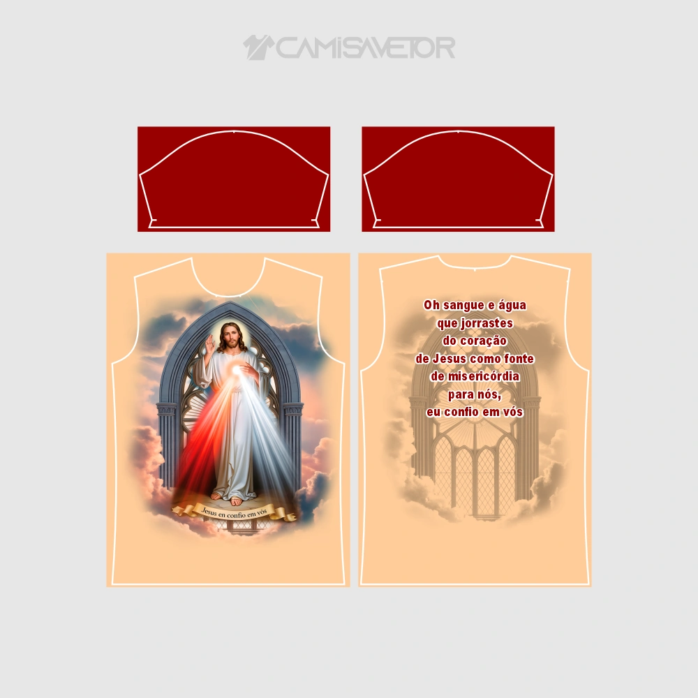 VETOR PREMIUM DIVINA MISERICÓRDIA EDITÁVEL PARA ESTAMPARIA CATÓLICA — imagem 4
