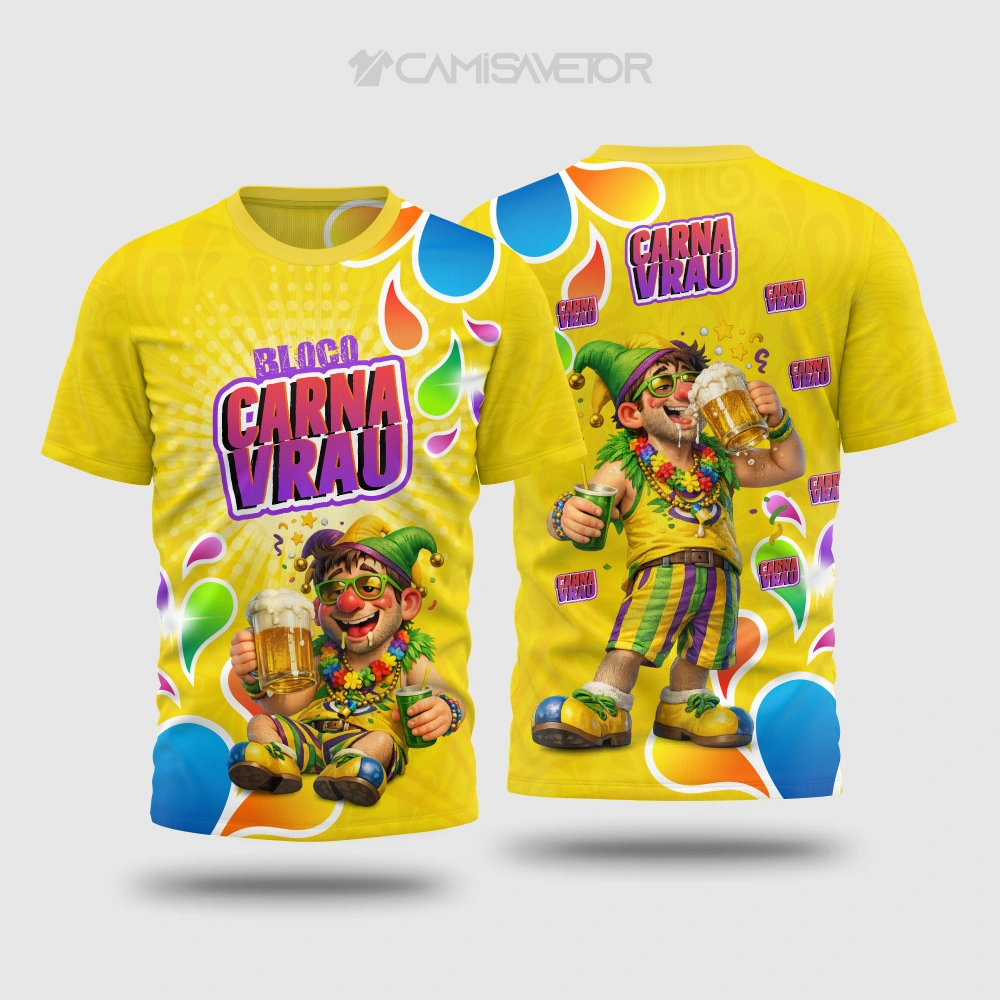 VETOR PREMIUM BLOCO CARNAVRAU 1 - ARTE DE CARNAVAL EDITÁVEL PARA ESTAMPARIA — imagem 2
