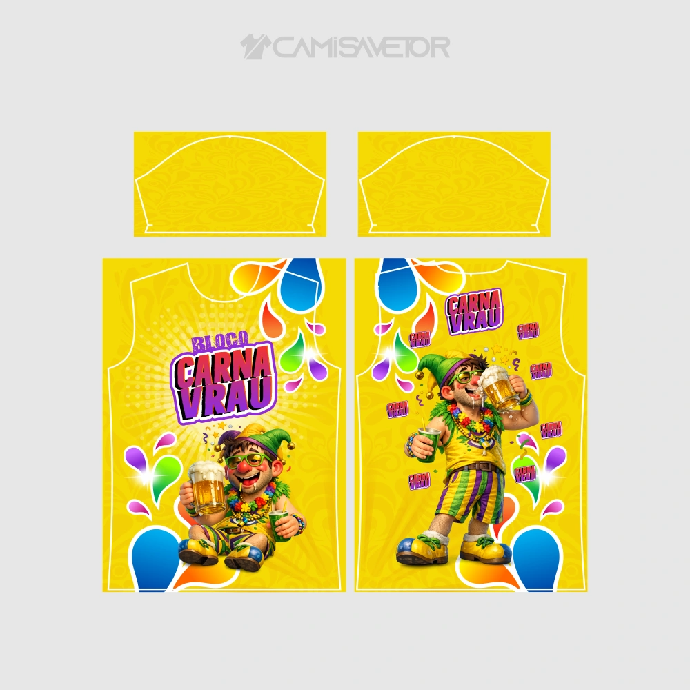 VETOR PREMIUM BLOCO CARNAVRAU 1 - ARTE DE CARNAVAL EDITÁVEL PARA ESTAMPARIA — imagem 3