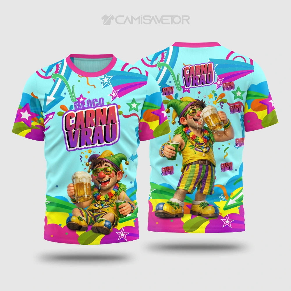 VETOR PREMIUM EDITÁVEL: ARTE BLOCO CARNAVRAL 2 PARA ESTAMPARIA DE CARNAVAL — imagem 2