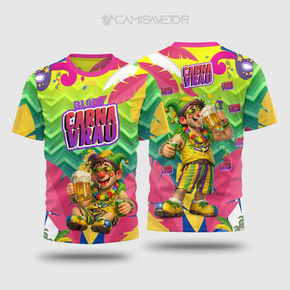 VETOR PREMIUM BLOCO CARNAVRAL 5 EDITÁVEL - ARTE PARA ESTAMPARIA DE CARNAVAL — imagem 2
