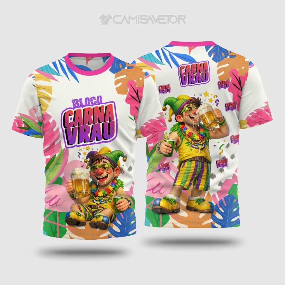 VETOR PREMIUM BLOCO CARNAVRAL 7 - ARTE EDITÁVEL PARA ESTAMPARIA DE CARNAVAL — imagem 2