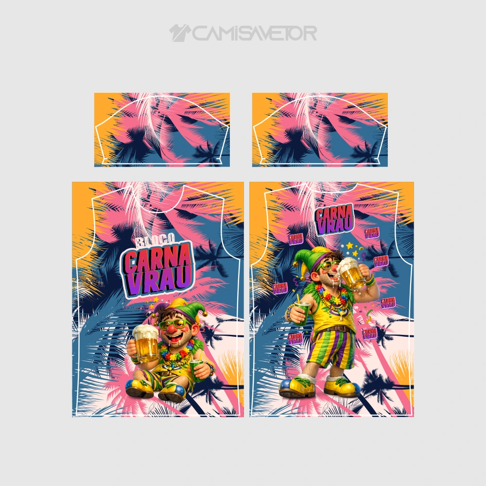 VETOR PREMIUM BLOCO CARNAVALESCO 8 | ARTE EDITÁVEL PARA ESTAMPARIA — imagem 3