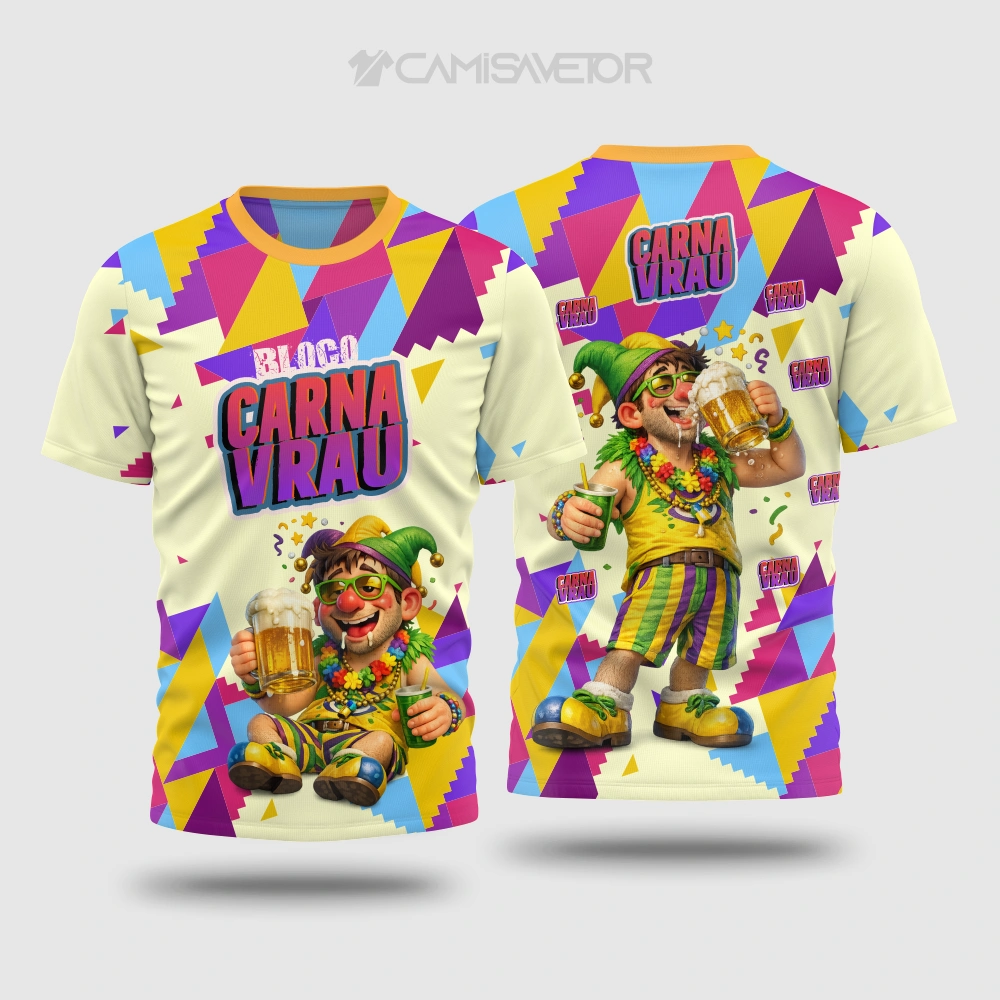 VETOR PREMIUM BLOCO CARNAVALESCO 9 | ARTE EDITÁVEL PARA ESTAMPARIA DE CARNAVAL — imagem 2