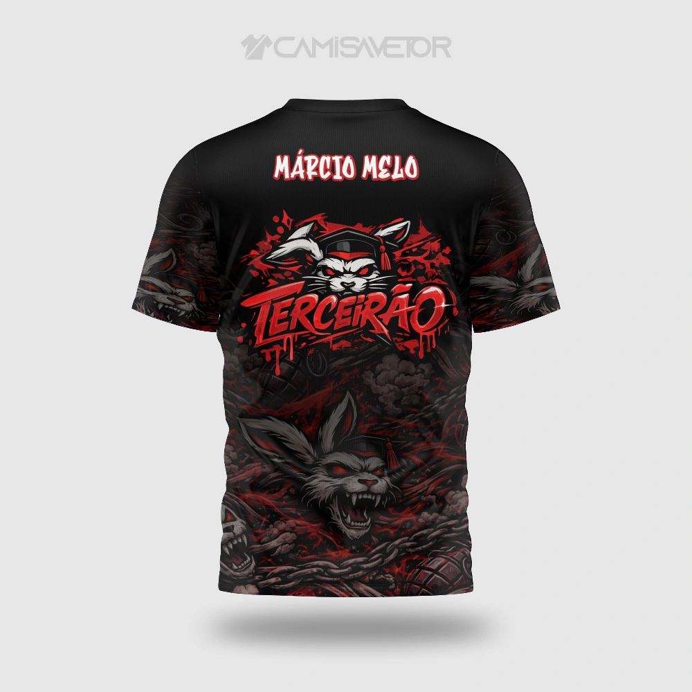 VETOR PREMIUM TECEIRÃO COELHO - ARTE EDITÁVEL PARA ESTAMPARIA DE FORMATURA — imagem 3