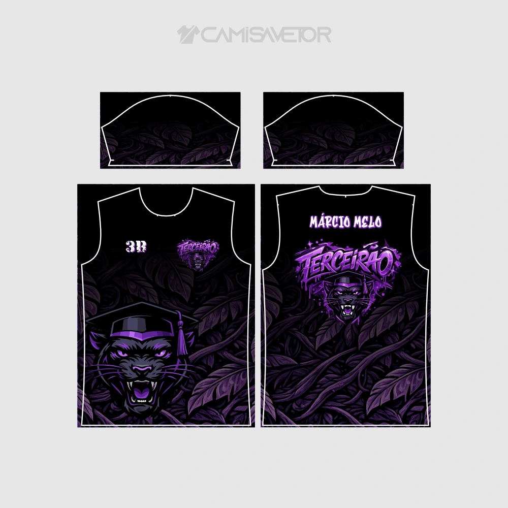 VETOR TERCEIRÃO PANTERA PREMIUM | ARTE EDITÁVEL PARA ESTAMPAS DE CAMISAS — imagem 4