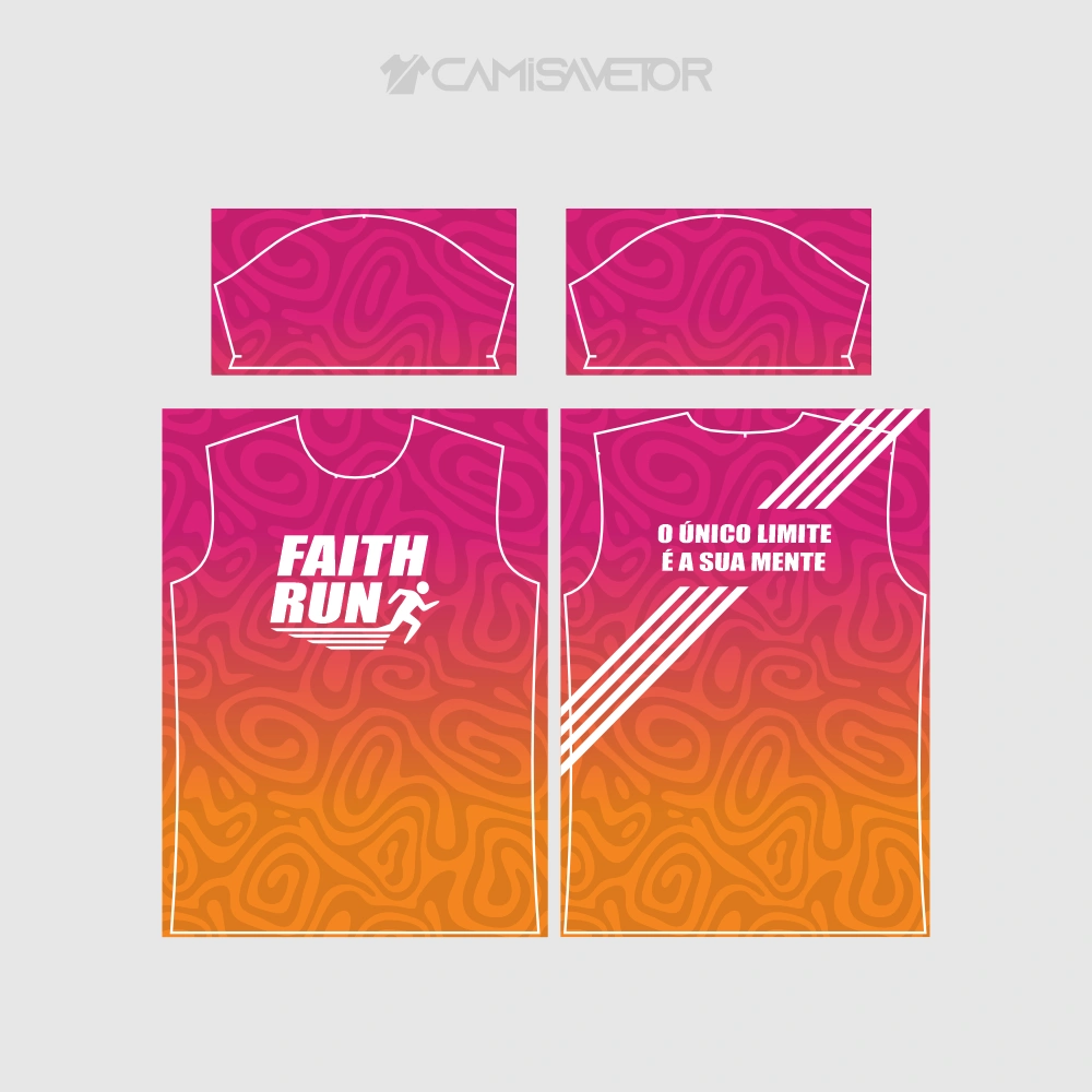VETOR PREMIUM EDITÁVEL: ARTE FAITH RUN PARA ESTAMPARIA DE CORRIDA DE RUA — imagem 3