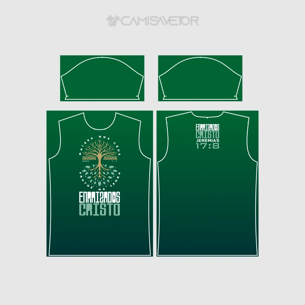 ARTE VETOR PREMIUM CAMISA CRISTÃ JEREMIAS 17-8 | ESTAMPA EDITÁVEL — imagem 4
