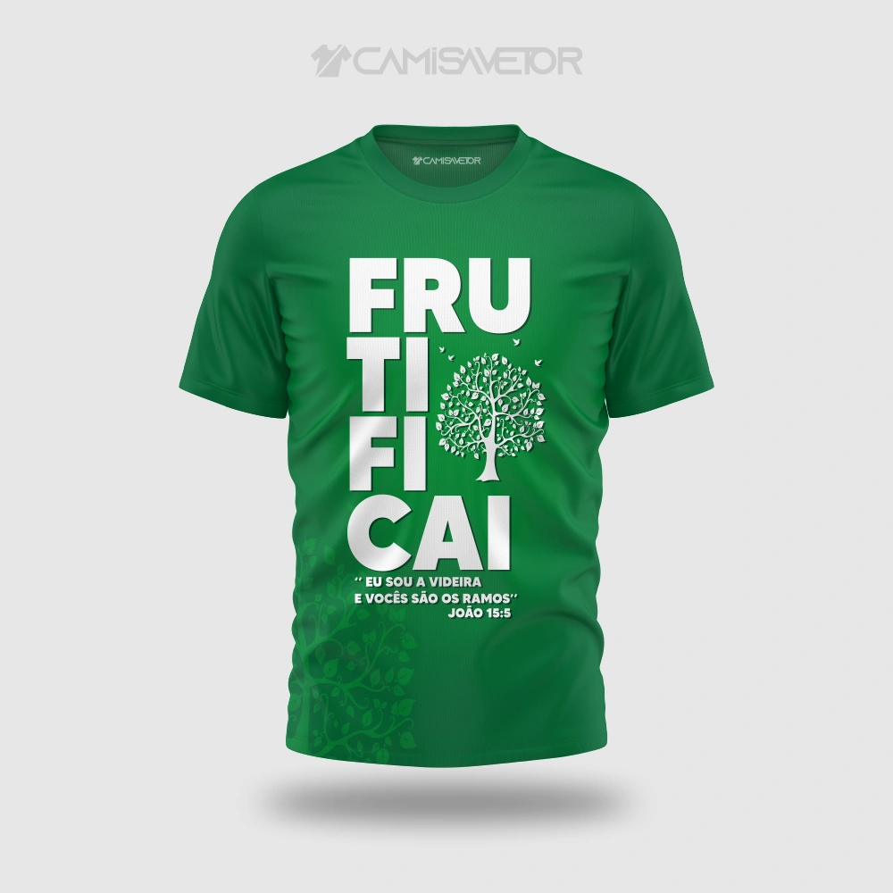 VETOR PREMIUM PARA CAMISA CRISTÃ: ARTE JOÃO 15:5 EDITÁVEL — imagem 2