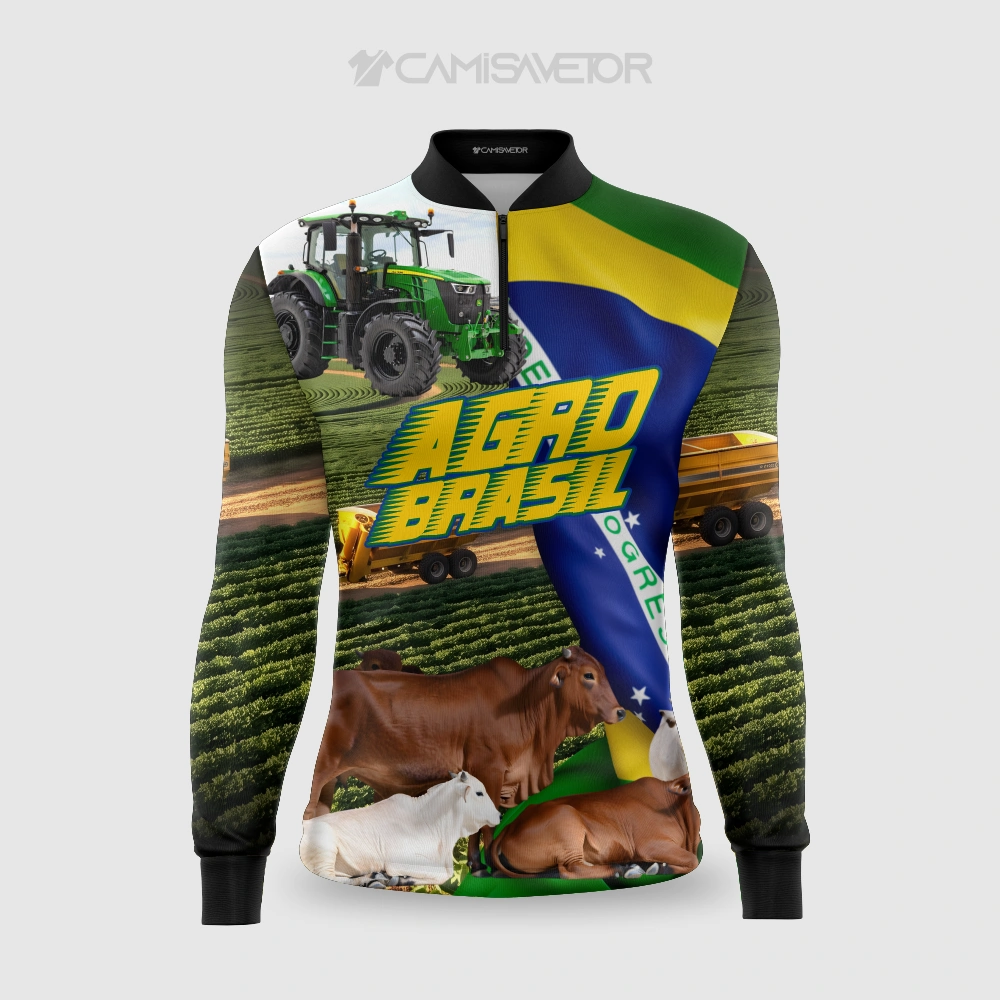 VETOR PREMIUM EDITÁVEL: ARTE CAMISA AGRO BRASIL | ESTAMPA EXCLUSIVA AGRO — imagem 2