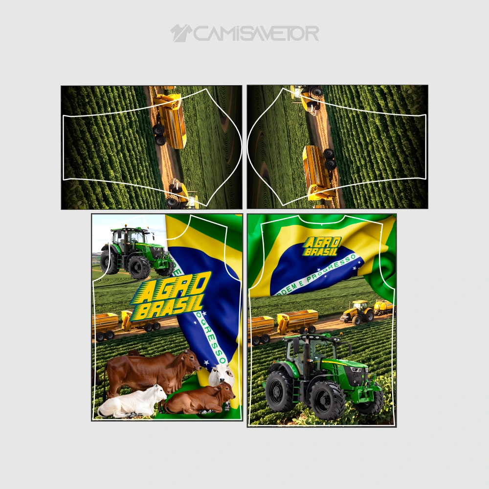VETOR PREMIUM EDITÁVEL: ARTE CAMISA AGRO BRASIL | ESTAMPA EXCLUSIVA AGRO — imagem 4