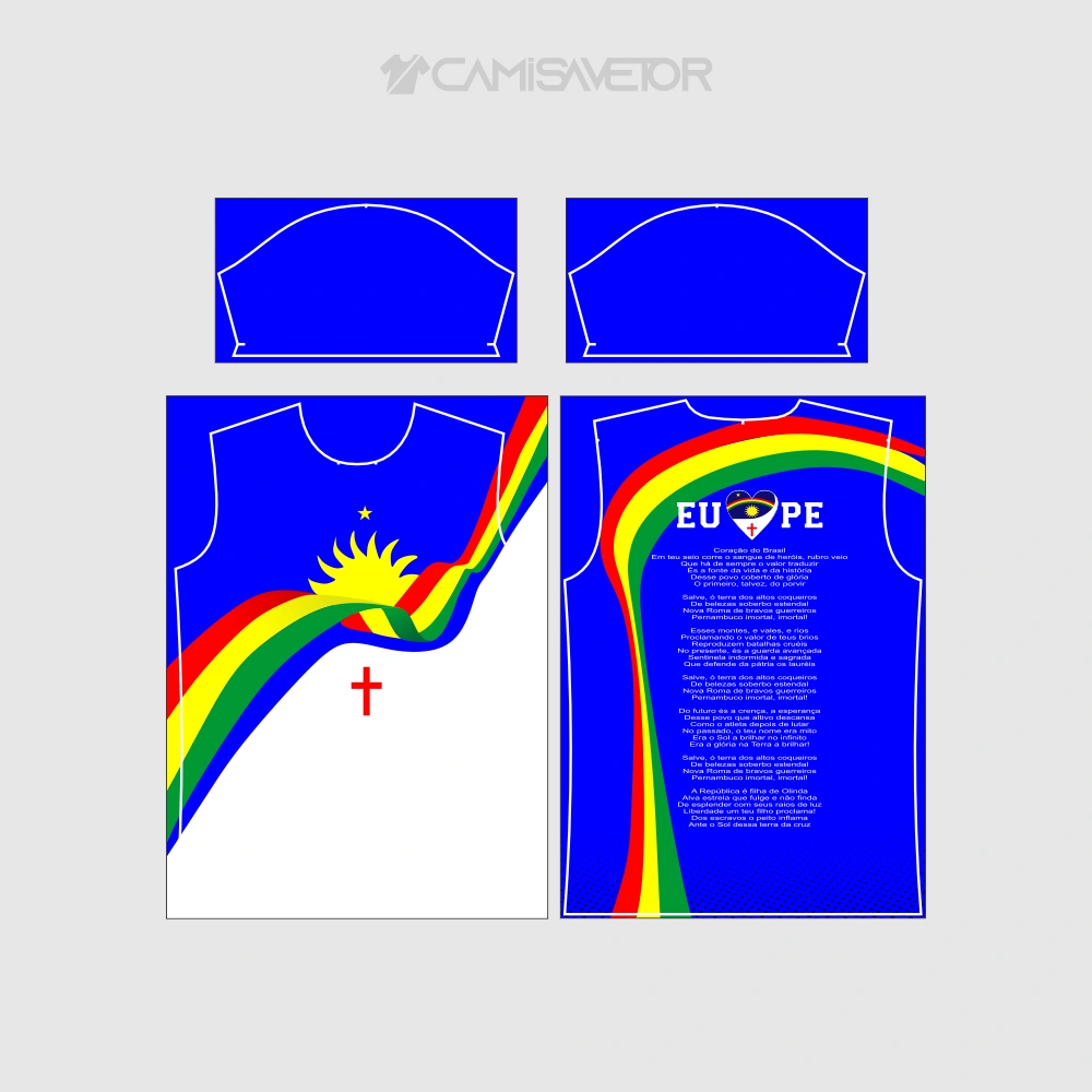 VETOR PREMIUM EDITÁVEL: ARTE ESTAMPA CAMISA PERNAMBUCO EXCLUSIVA — imagem 4