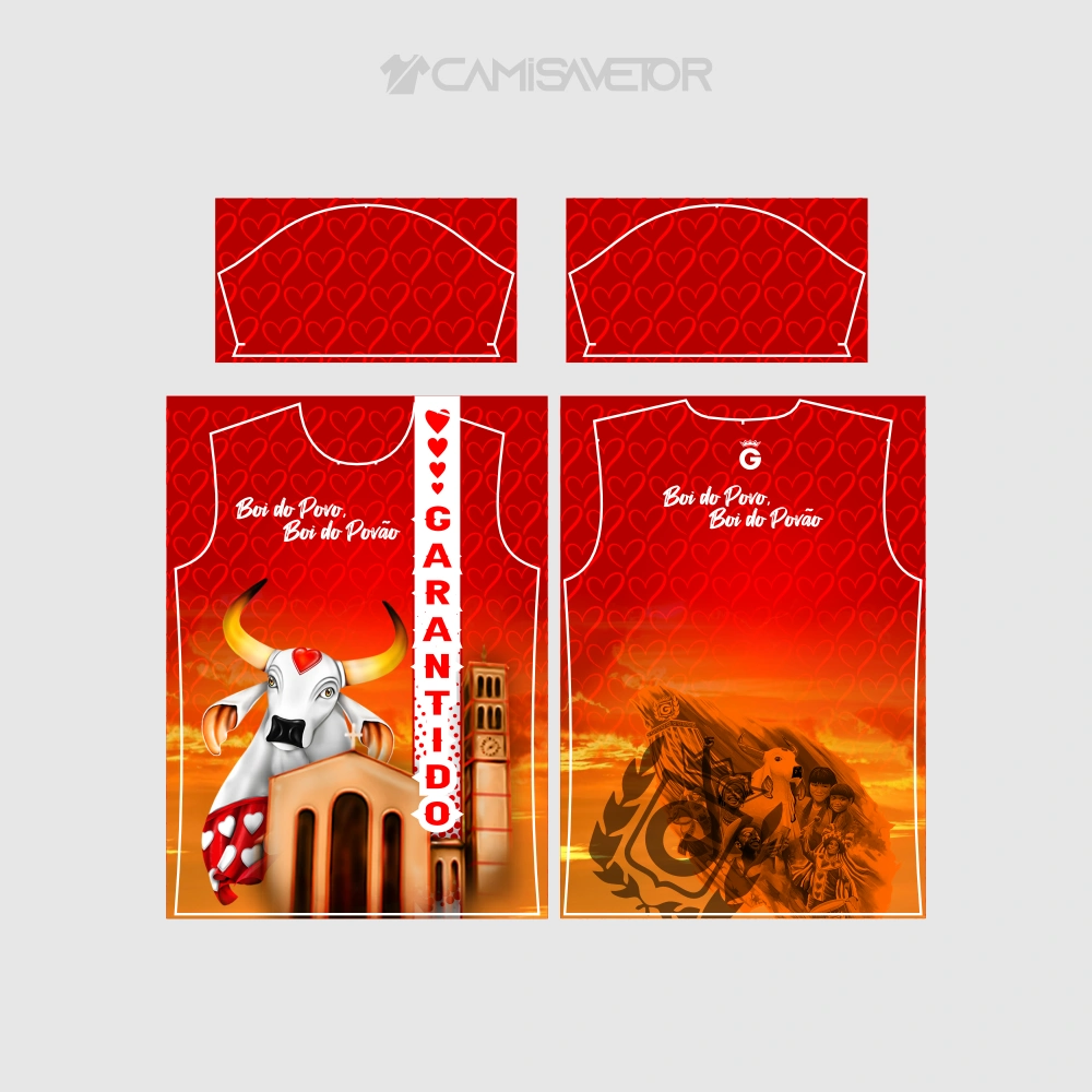 DESIGN VETORIAL BOI GARANTIDO PREMIUM - ESTAMPA FOLCLÓRICA EDITÁVEL PARA CAMISAS — imagem 4