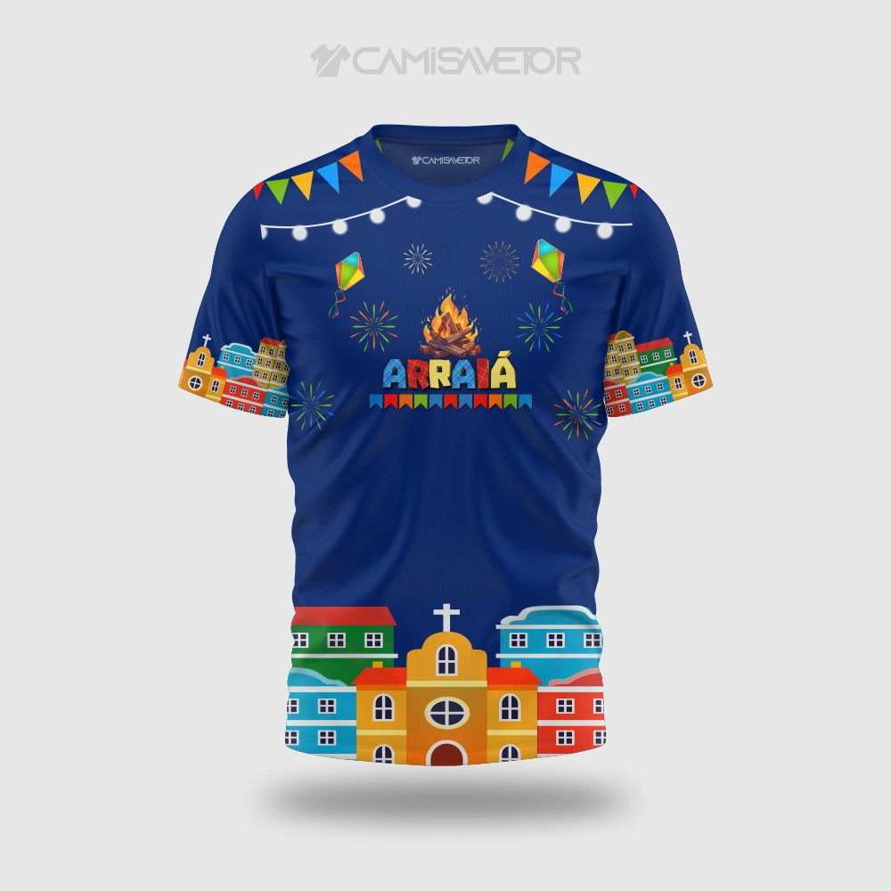 VETOR PREMIUM ARTE CAMISA ARRAIÁ SÃO JOÃO | DESIGN EDITÁVEL FESTA JUNINA — imagem 2