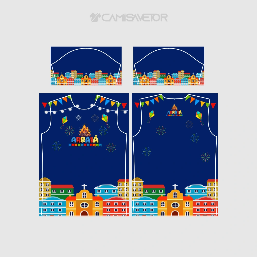 VETOR PREMIUM ARTE CAMISA ARRAIÁ SÃO JOÃO | DESIGN EDITÁVEL FESTA JUNINA — imagem 4