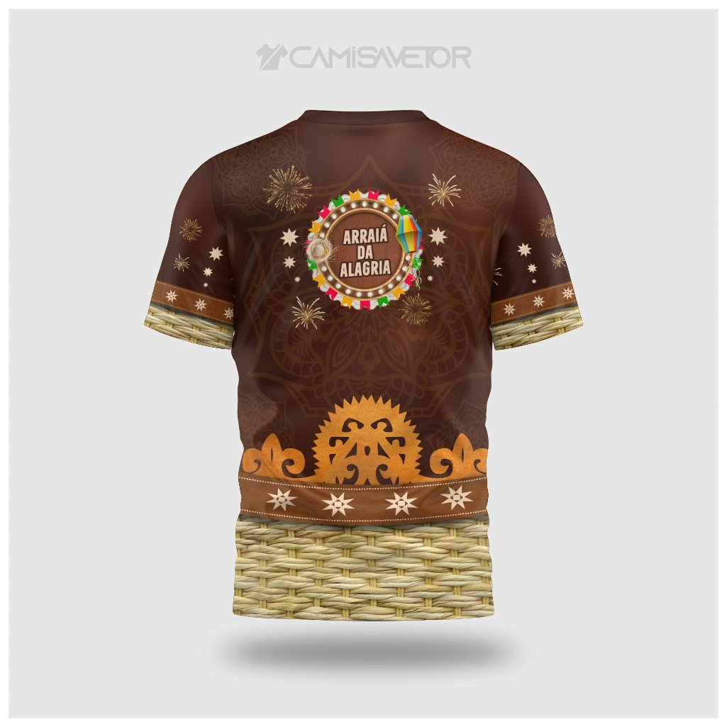 VETOR PREMIUM CAMISA SÃO JOÃO ARRAIÁ DA ALEGRIA - ARTE EDITÁVEL PARA ESTAMPARIA — imagem 3