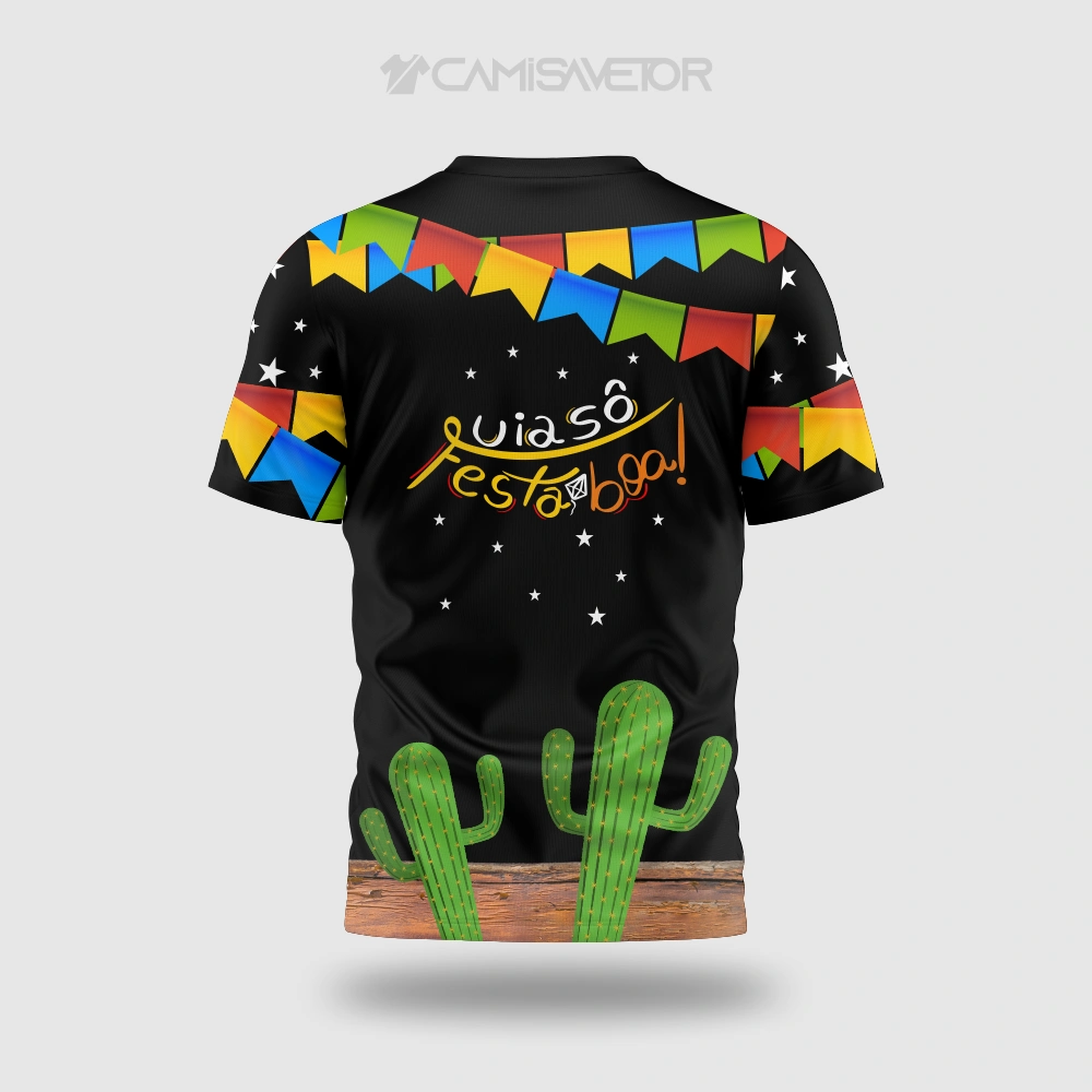 VETOR PREMIUM SÃO JOÃO: ARTE CAMISA ARRAIÁ DA VILA EDITÁVEL PARA ESTAMPARIA — imagem 3