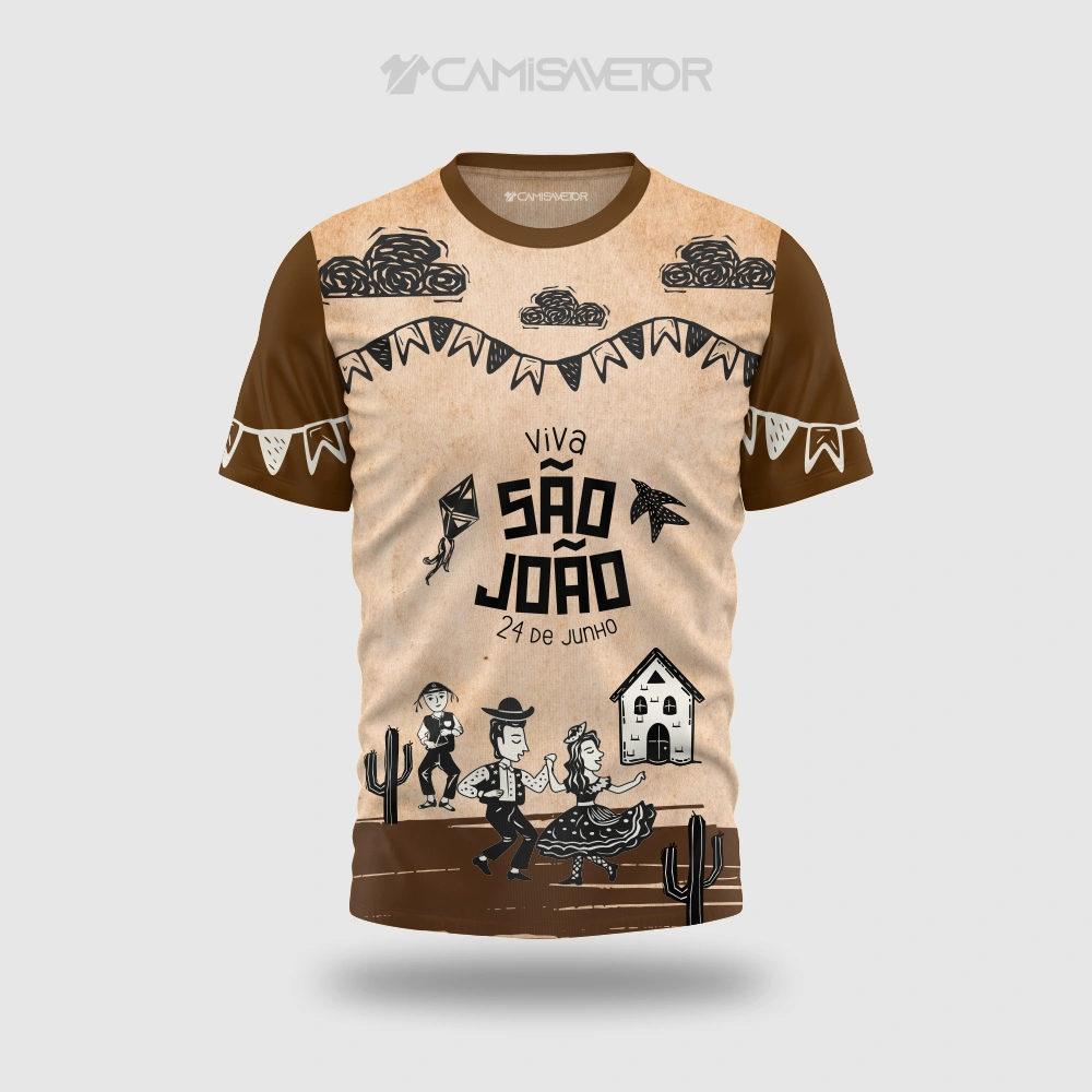 VETOR PREMIUM SÃO JOÃO: ARTE EDITÁVEL PARA CAMISAS E ESTAMPARIA CRIATIVA — imagem 2