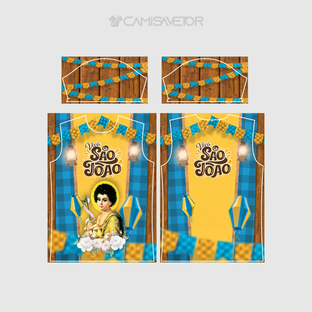 VETOR PREMIUM SÃO JOÃO PARA CAMISETAS | ARTE DIGITAL JUNINA EDITÁVEL — imagem 4