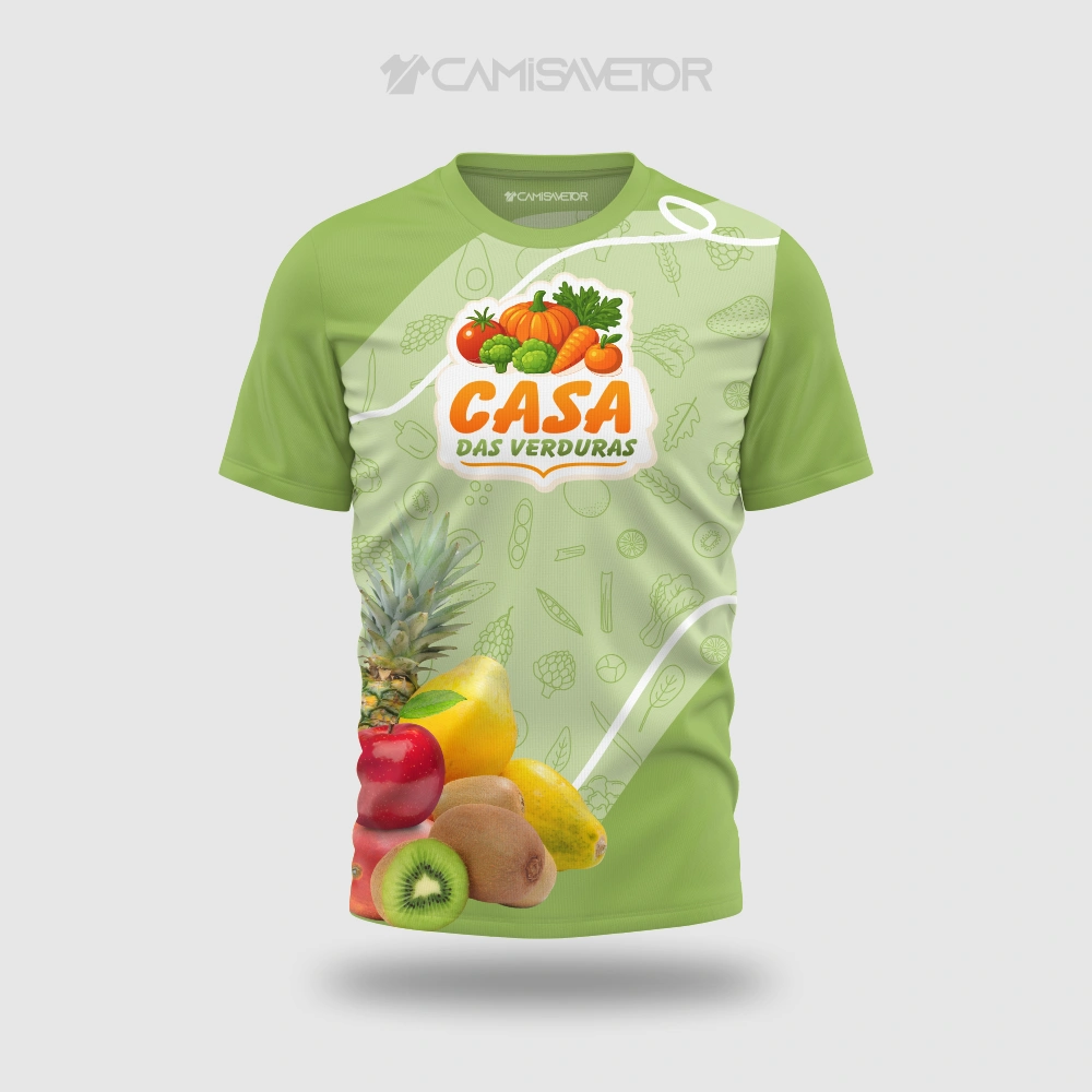 VETOR PREMIUM PARA CAMISA 'CASA DAS VERDURAS' | ESTAMPA PROFISSIONAL EDITÁVEL — imagem 2