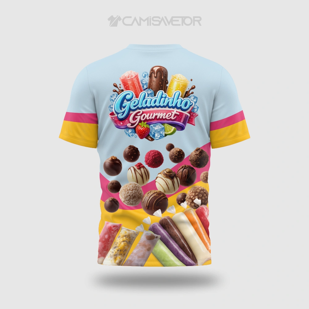 VETOR PREMIUM CAMISA GELADINHO GOURMET | ESTAMPA EDITÁVEL PROFISSIONAL — imagem 3