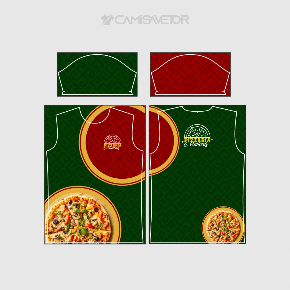 VETOR PREMIUM CAMISA PIZZARIA - ARTE EDITÁVEL PARA ESTAMPARIA PROFISSIONAL — imagem 4