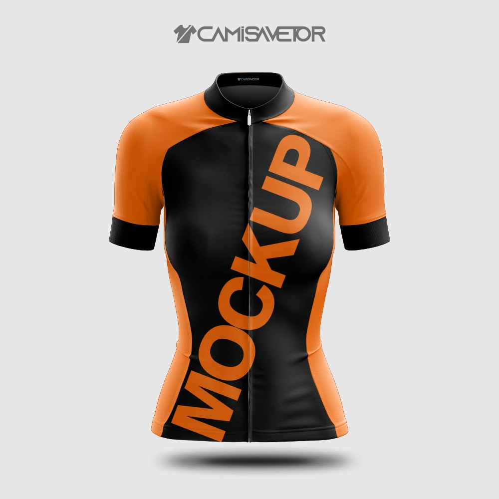MOCKUP PREMIUM CAMISA CICLISMO FEMININO COREL DRAW: MOCKUP EDITÁVEL — imagem 2