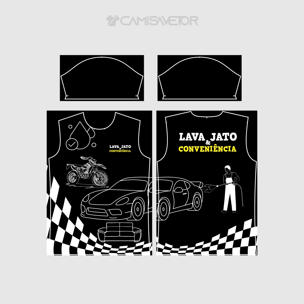VETOR PREMIUM LAVA JATO PARA ESTAMPARIA | ARTE EDITÁVEL PROFISSÃO CAR WASH — imagem 4