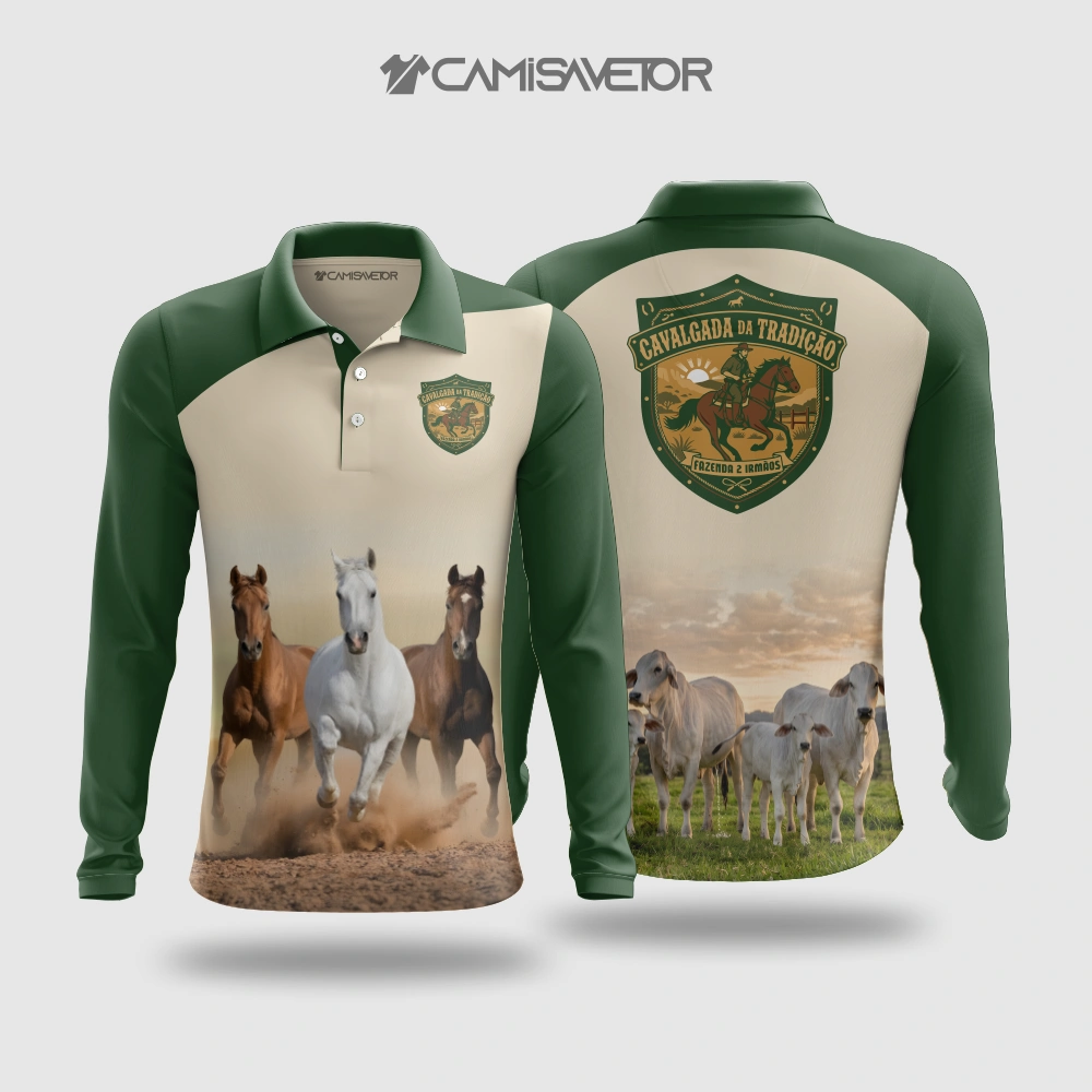 ARTE VETOR PREMIUM CAVALGADA TRADIÇÃO | ESTAMPA CAMISA EDITÁVEL — imagem 2