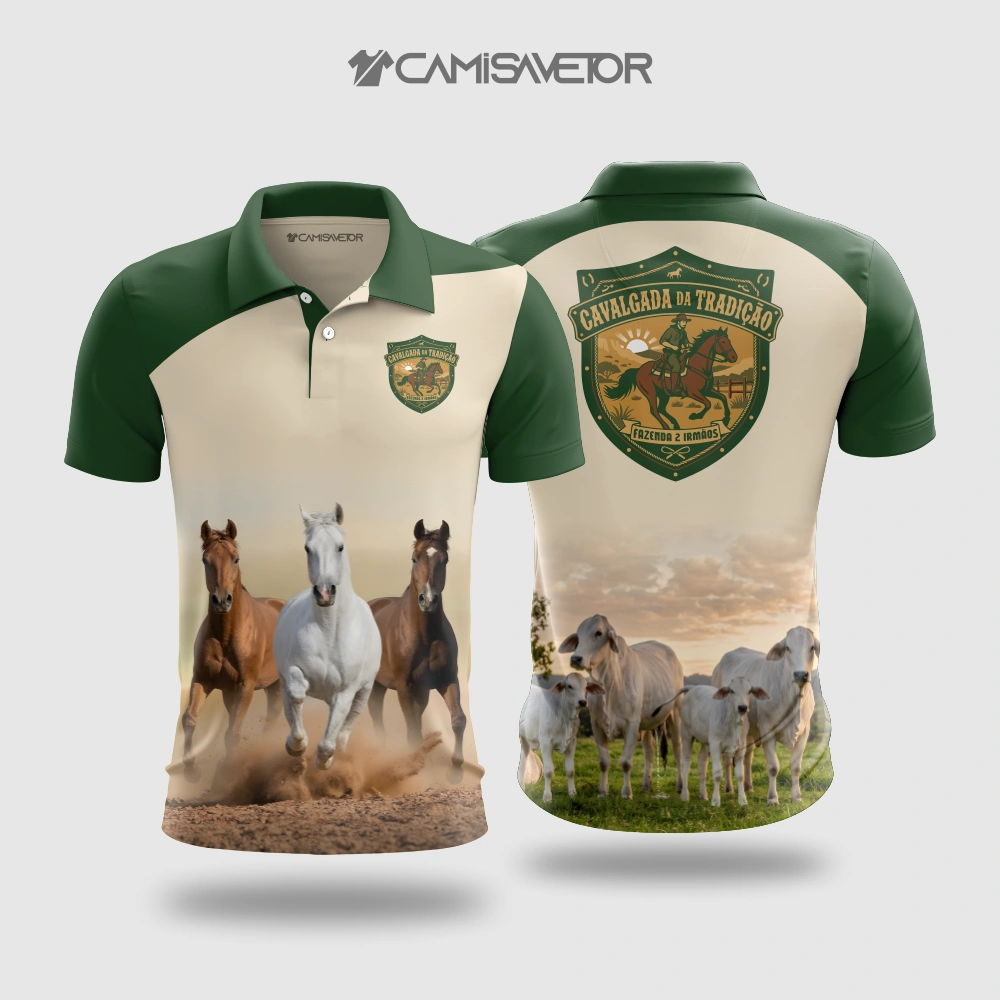 ARTE VETOR PREMIUM CAVALGADA TRADIÇÃO | ESTAMPA CAMISA EDITÁVEL — imagem 3