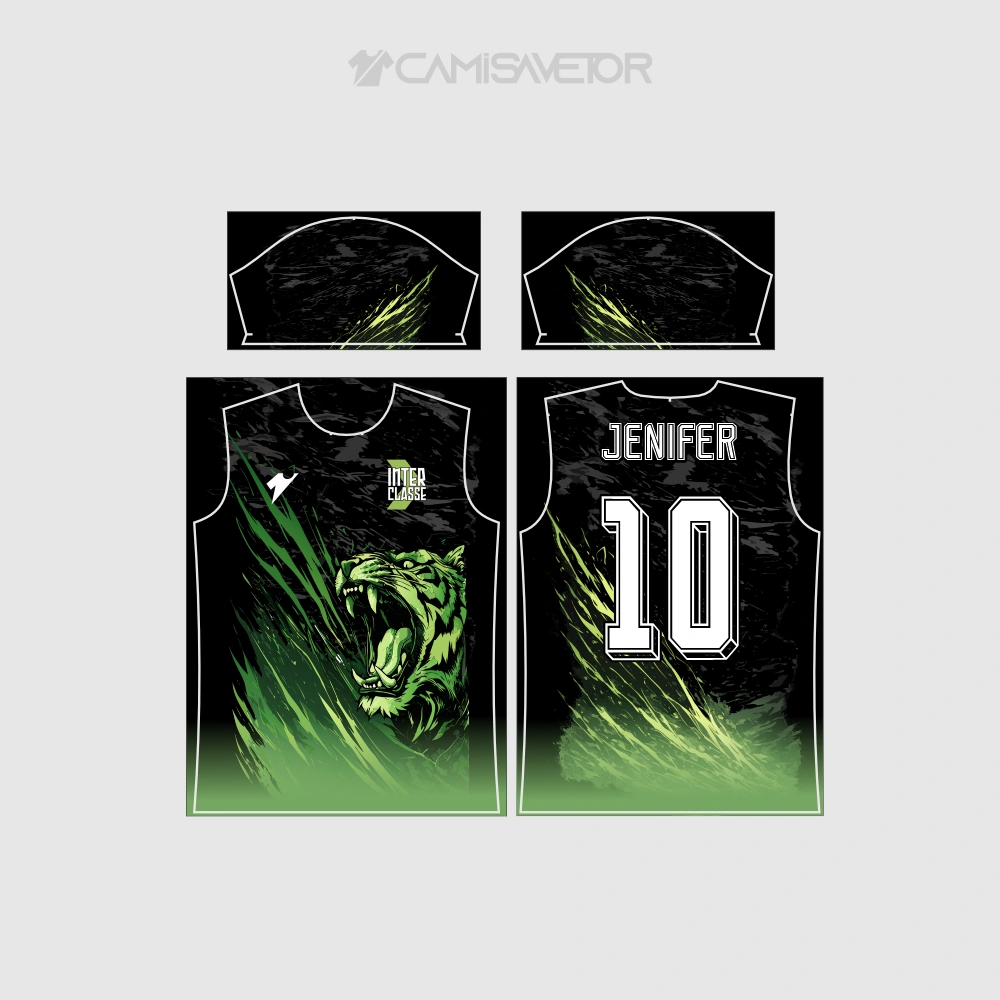 VETOR PREMIUM TIGRE INTERCLASSE - ARTE EDITÁVEL PARA CAMISAS PERSONALIZADAS — imagem 4
