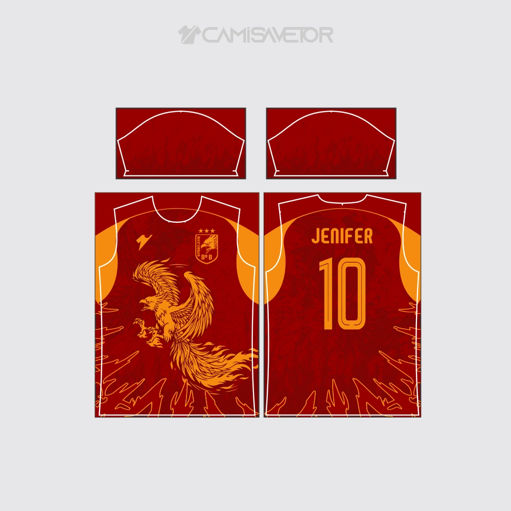 ARTE VETOR PREMIUM FÊNIX PARA CAMISA INTERCLASSE - ESTAMPA EDITÁVEL — imagem 4