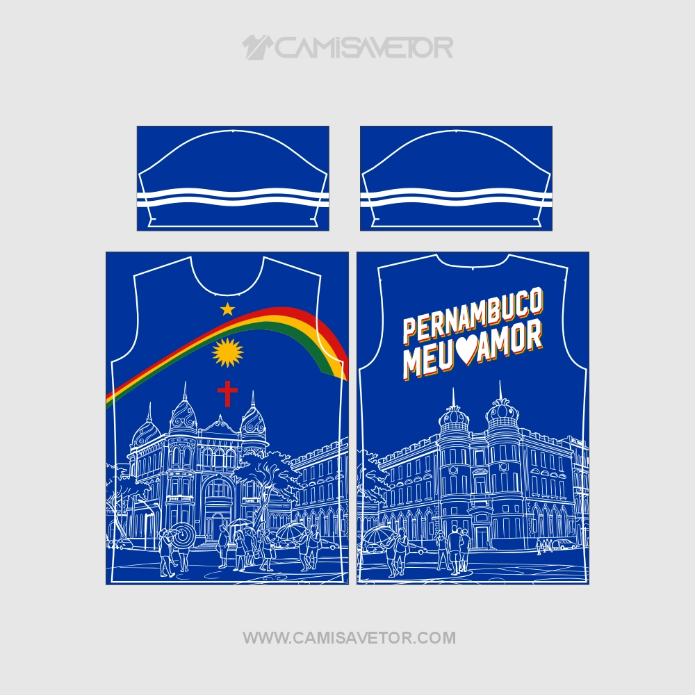 ARTE VETOR PREMIUM PERNAMBUCO | ESTAMPA EDITÁVEL PARA CAMISETAS — imagem 4